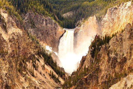 Lower Falls from Artist Point in spring photo