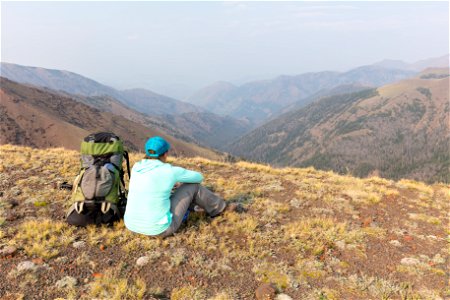 Shoshone National Forest, Sunlight Creek Trail: taking in views from the pass photo