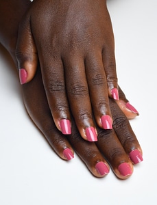 Hands varnished nails neat hands