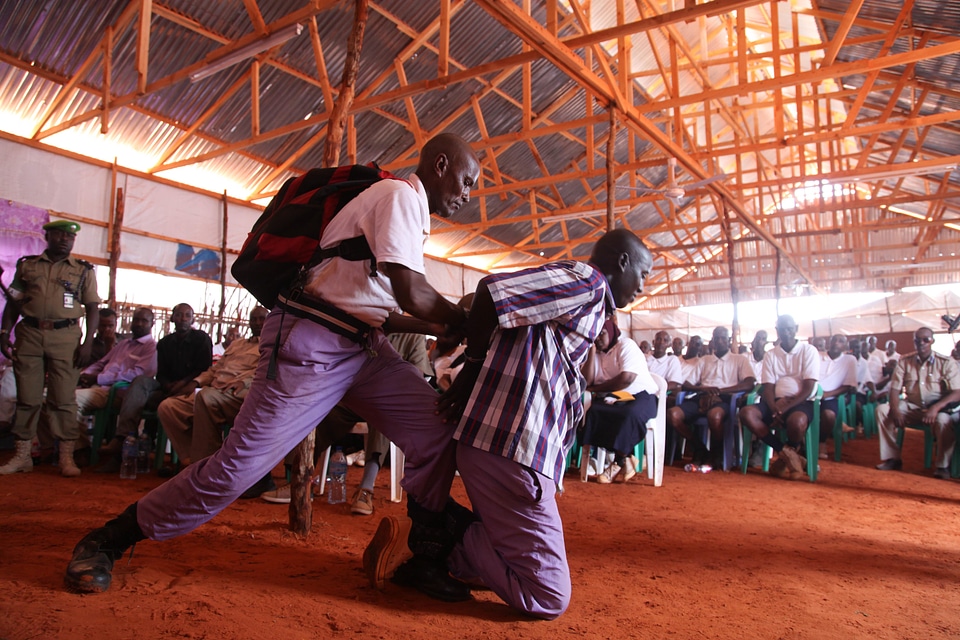 People martial arts training