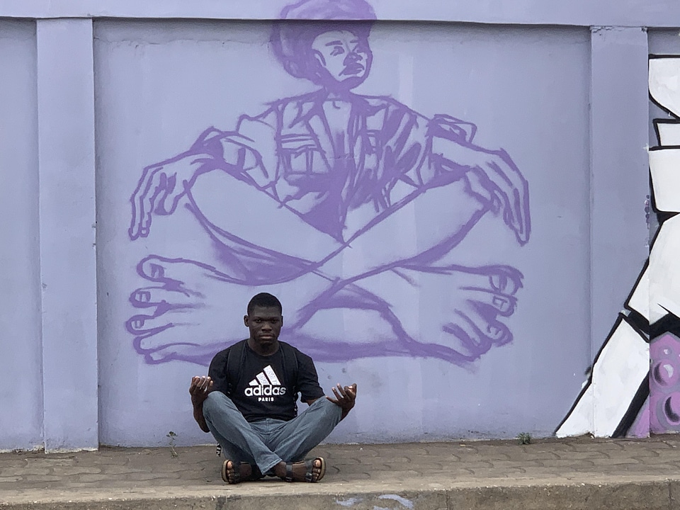 Graffiti people wall painting