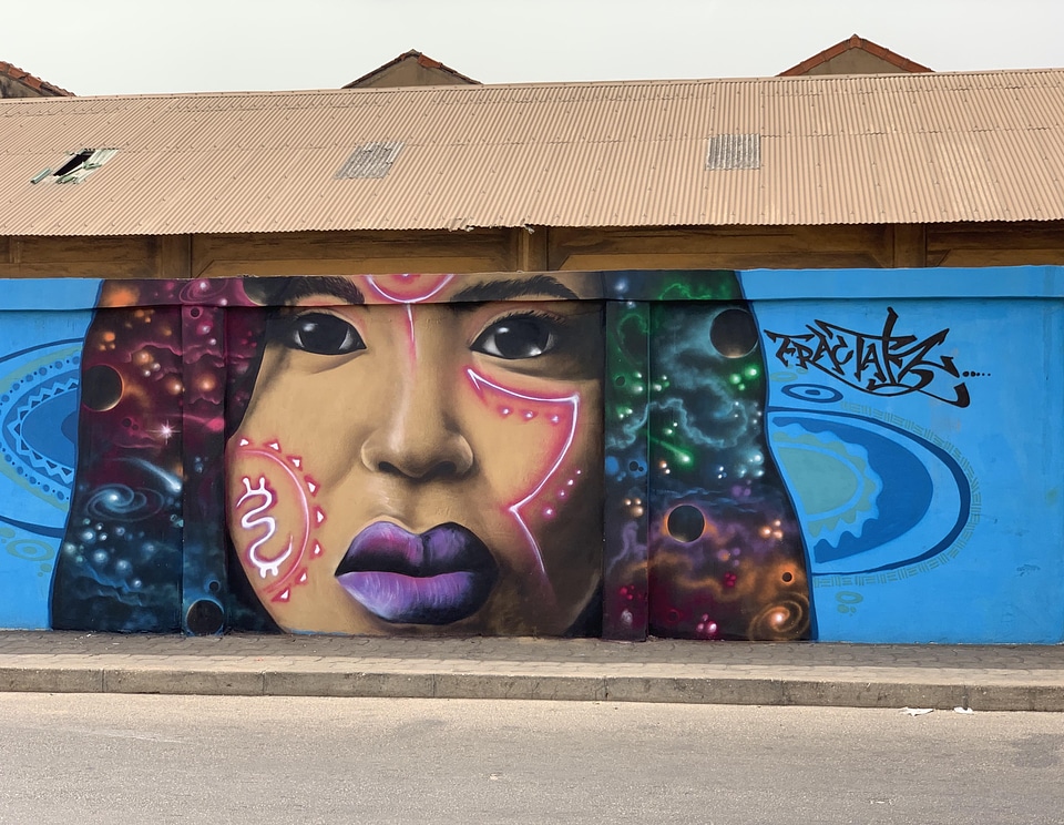 Graffiti street art facial expression