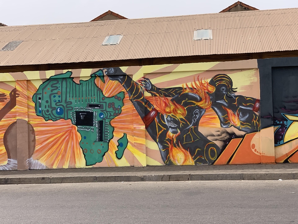 Street art graffiti wall painting