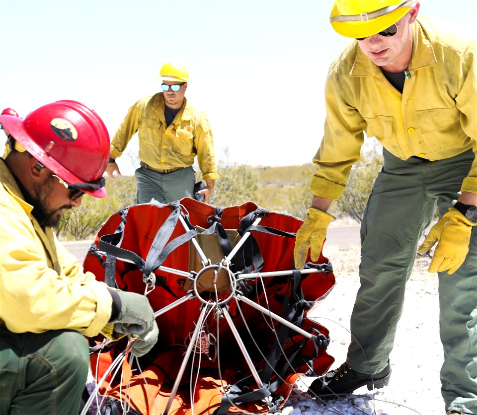 MAY 19: Preparing a helicopter bucket