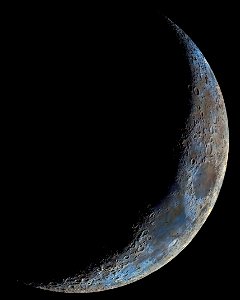 Crescent Moon on March 21, 2018 photo