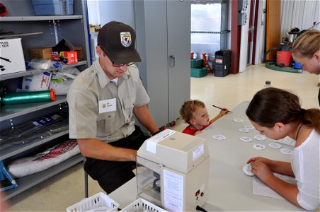 Family activities at La Crosse visitor center photo