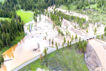 Yellowstone flood event 2022: Pebble Creek Campground photo