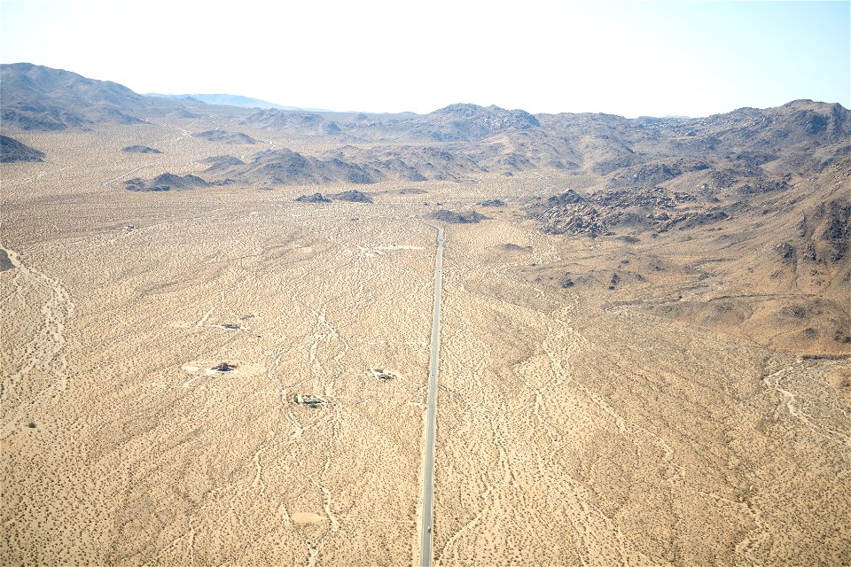 Aerial view of Joshua Tree National Park North Entrance