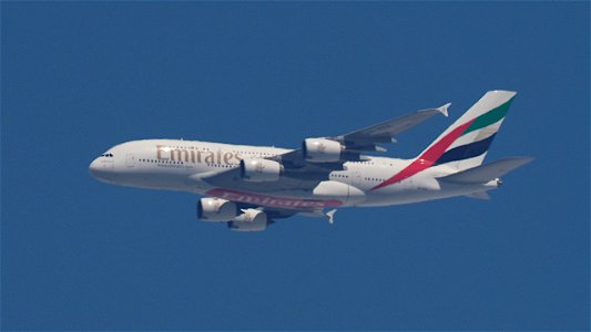 Airbus A380-861 A6-EEE Emirates from Dubai (6300 ft.)