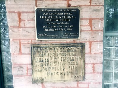 Historic Plaques at Leadville National Fish Hatchery photo