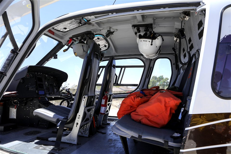 MAY 19: The cockpit of a helitack helicopter photo