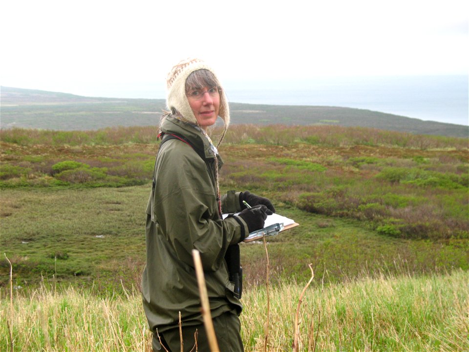 Biologist Susan Savage in the field