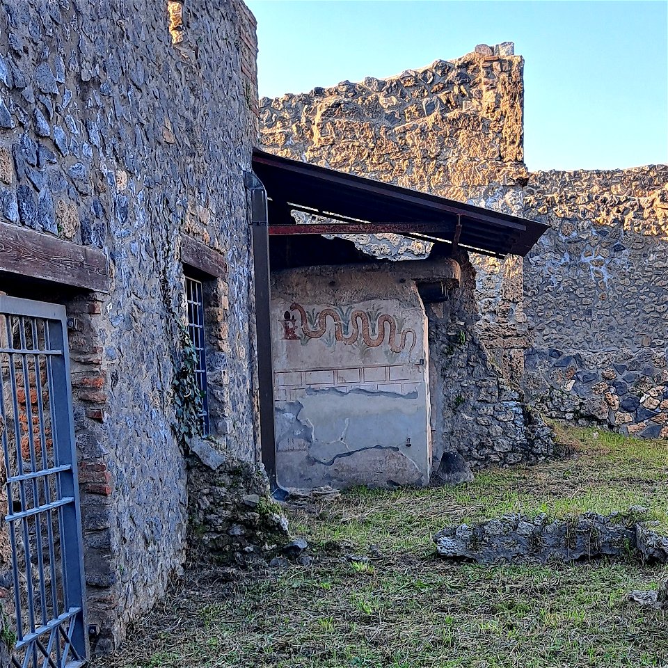 Finding frescos in random corners Ruins Pompeii Italy