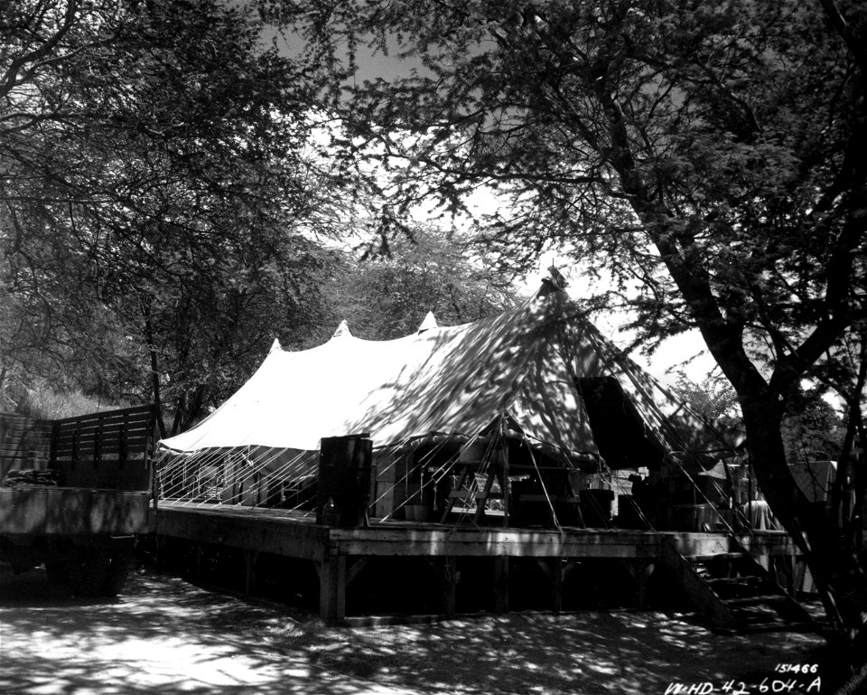 SC 151466 - Exterior view of Medical Department, Emergency Field Surgical tent, Hawaii. photo