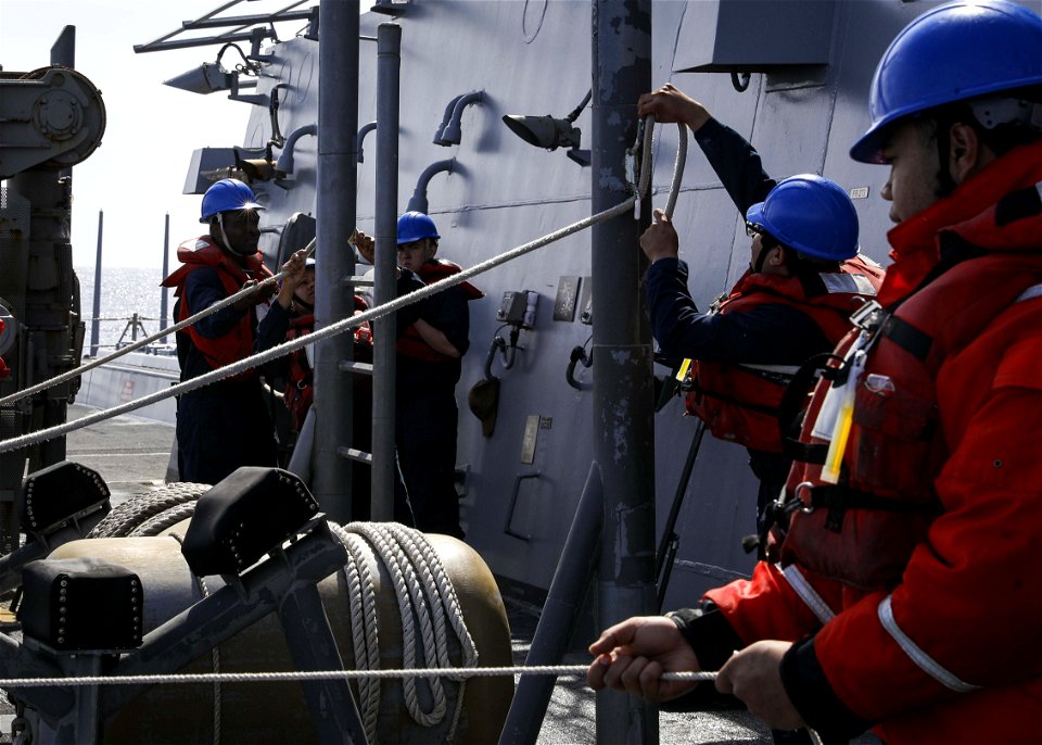 USS Porter (DDG 78) Man the Boat Deck