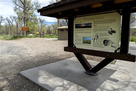 Interpretive sign at Howrey Island