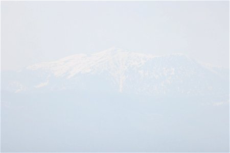 Sheep Mountain on a smoky spring afternoon photo