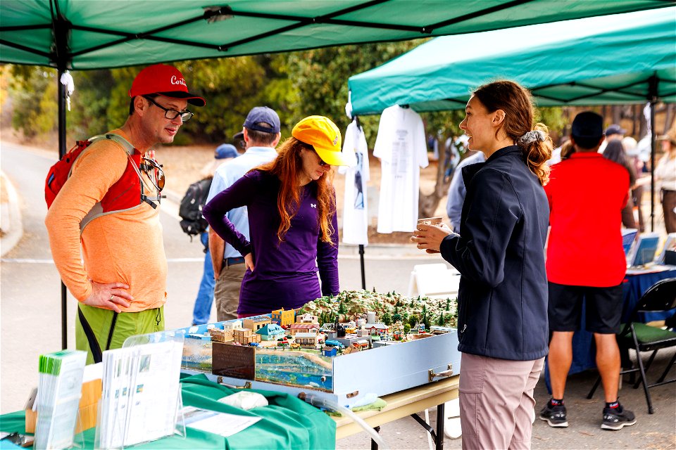 Attendees engage with partner booths