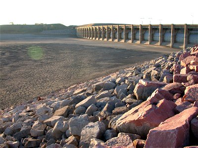 Barren Spillway at Garrison Dam photo