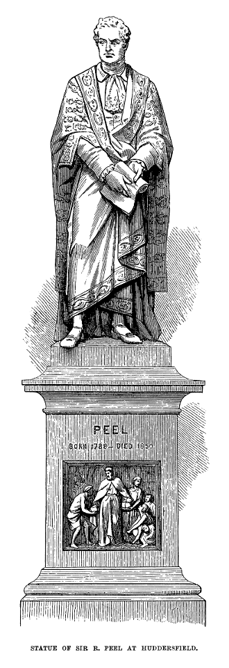 Peel Statue at Huddersfield - Illustrated London News 14 June 1873