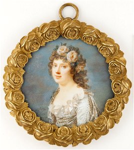 Giovanni Domenico Bossi (1765–1853): Young Woman with Garland of Flowers / Nuori seppelepäinen tyttö / Ung kvinna med blomsterkrans photo