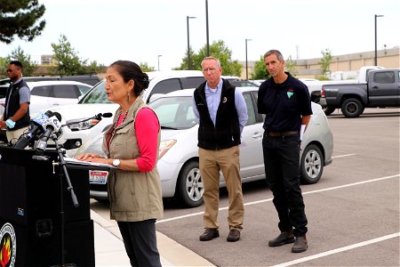 DOI Sec Haaland visiting NIFC 2022 photo