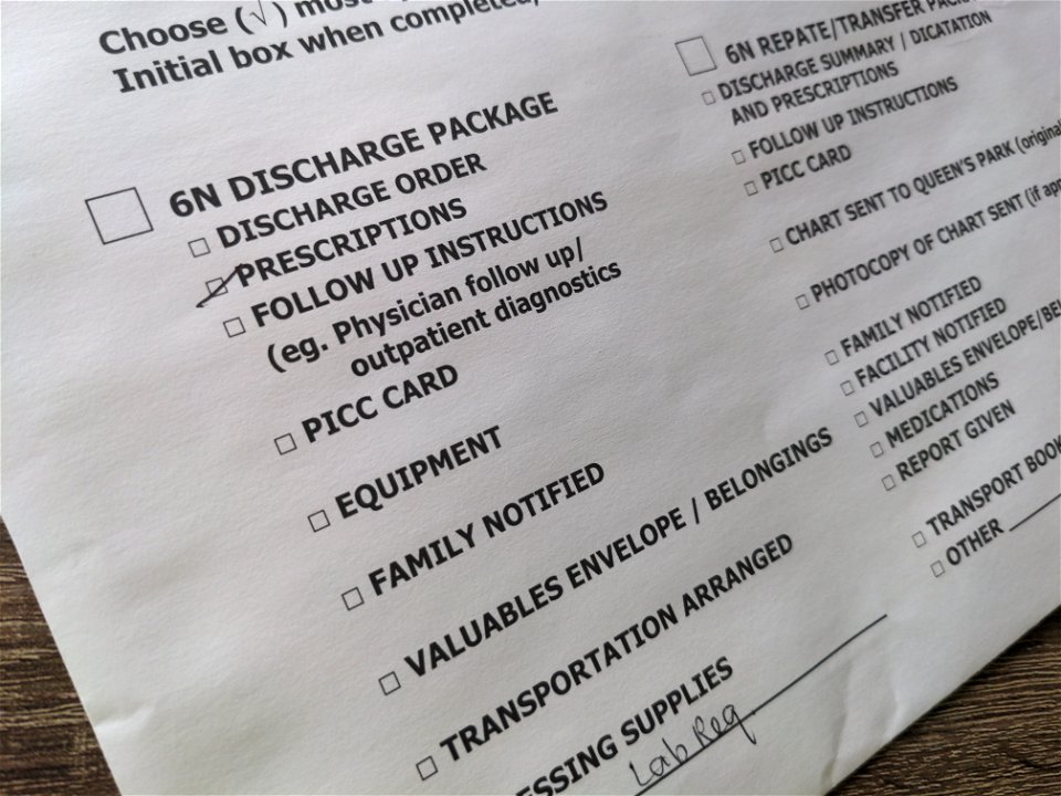 Hospital Discharge Papers