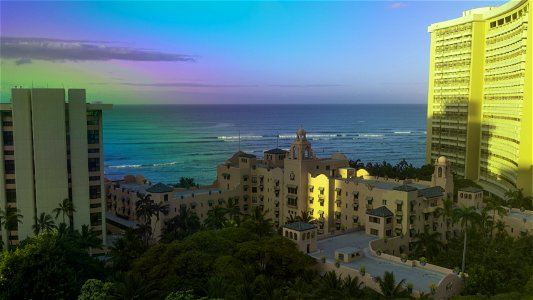 View over Waikiki hotels