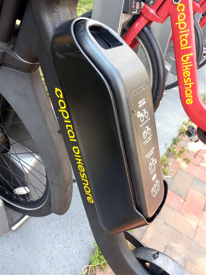 ebike battery with plastic guard photo