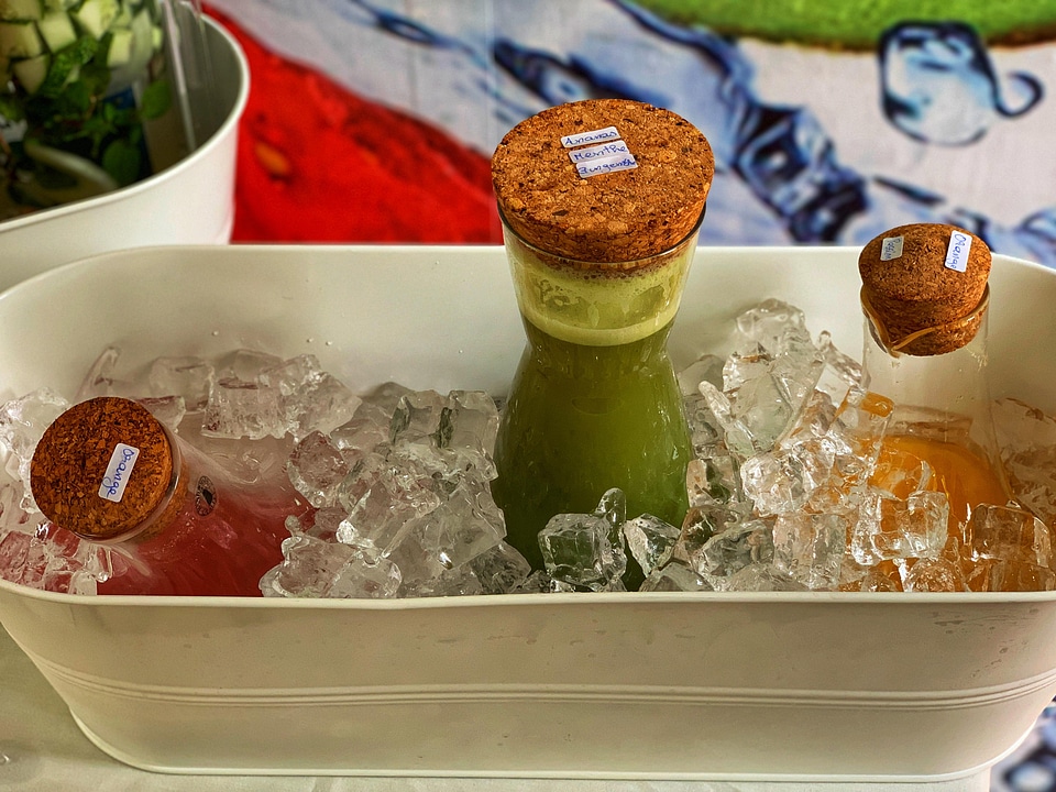 Drink juice ice cubes