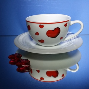 Heart coffee cup love photo