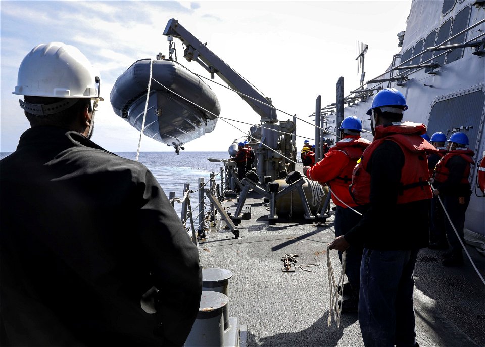 USS Porter (DDG 78) Man the Boat Deck
