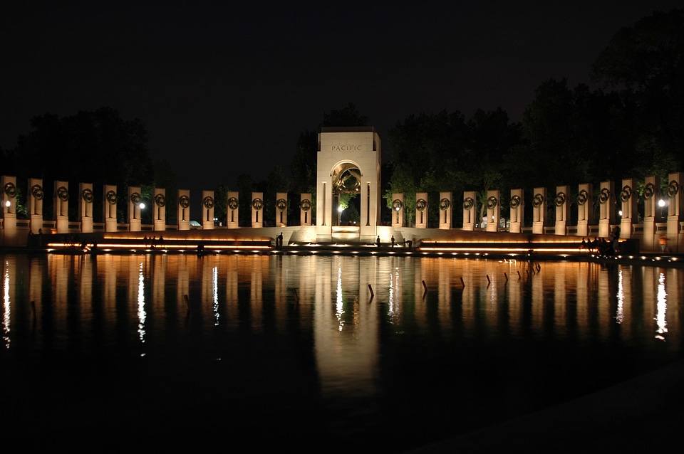 Evening lights reflections