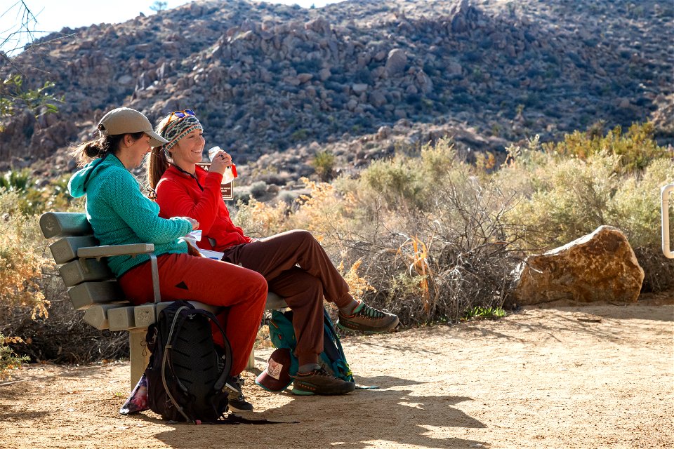 Snack break at Cottonwood Spring