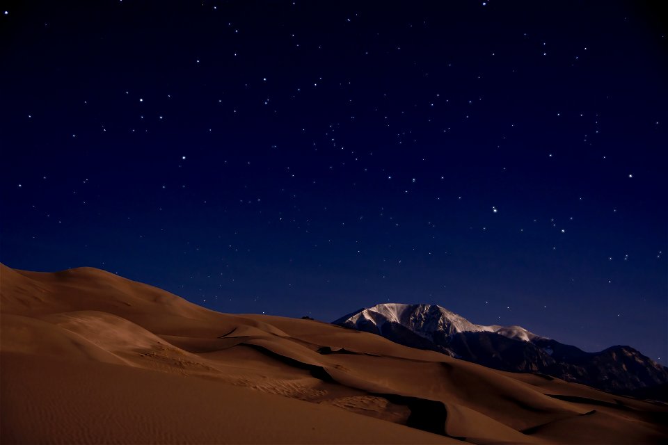 Stars over the Dunes and Mount Herard photo