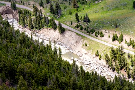 Yellowstone flood event 2022: Northeast Entrance Road washouts (after 5) photo
