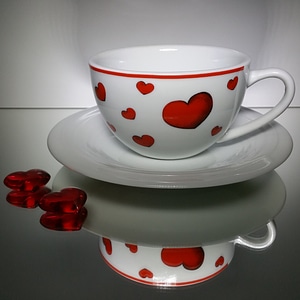 Heart coffee cup love