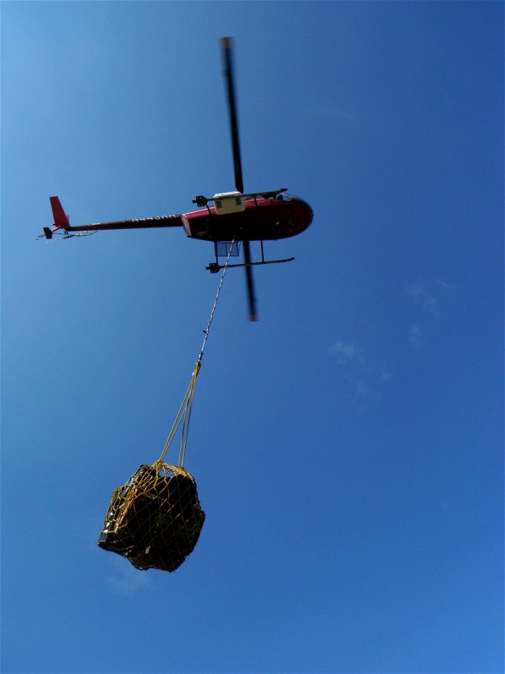 Helicopter sling load of gear