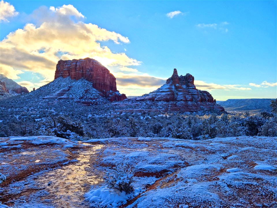 Sunrise on Sedona Snow