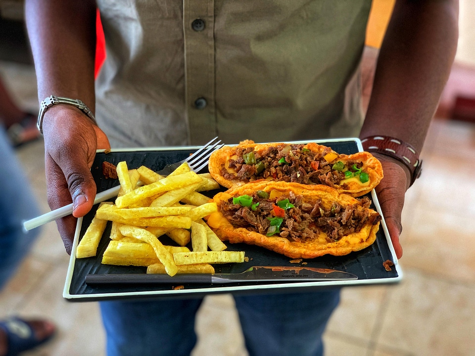 Food french fries omelette