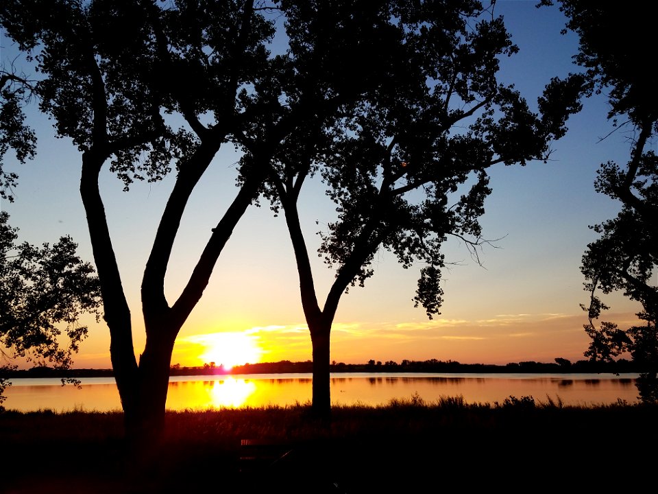 Sunset over Lake Andes; Lake Andes National Wildlife Refuge