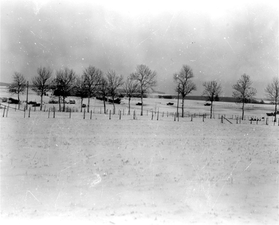 SC 329954 - General Patton's armored forces who relieved 101st Airborne men who held Bastogne for 10 days, begin their drive beyond Bastogne.