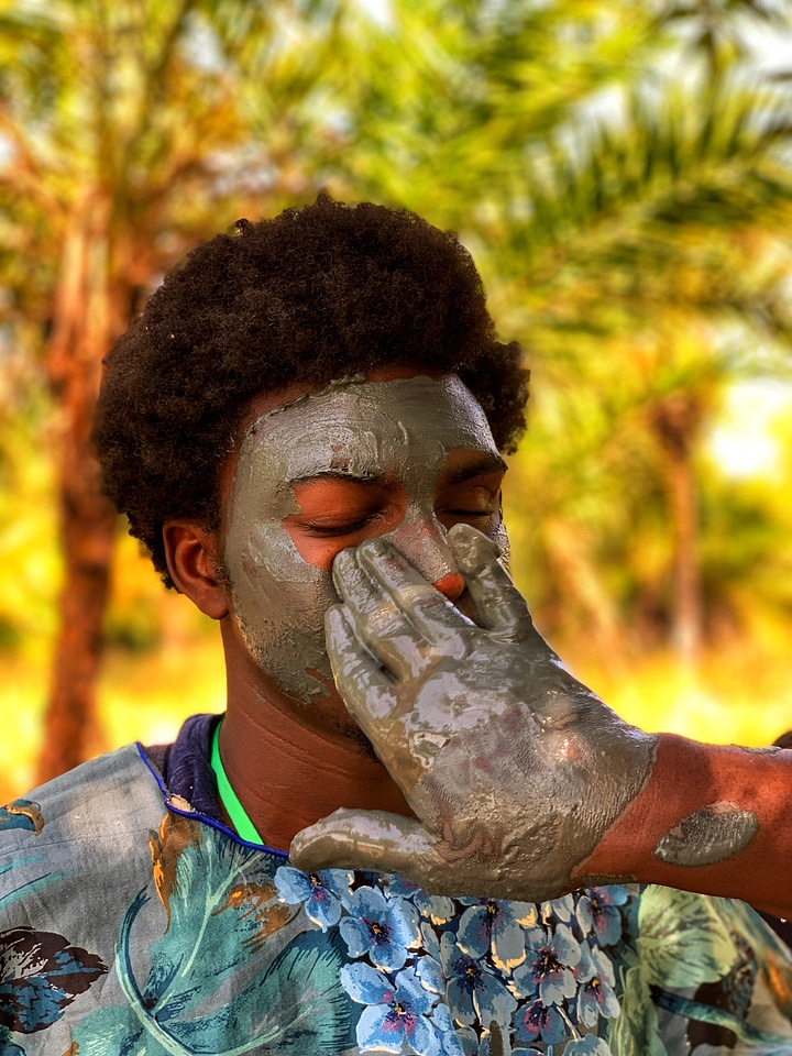 Clay beauty mask traditional