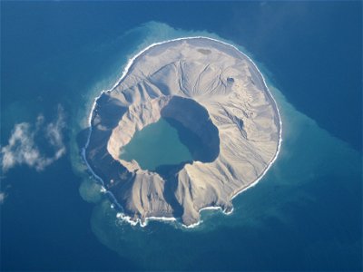 Kasatochi Island buried in ash photo