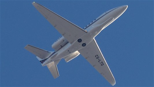 Cessna 680A Citation Latitude CS-LTO NetJets Europe from Palma de Mallorca (7600 ft.)