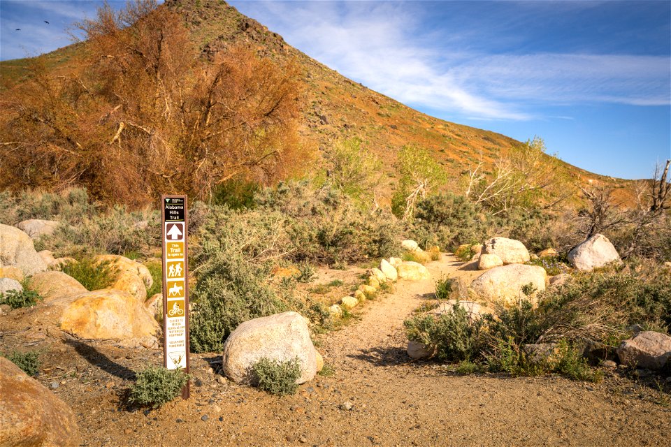 Signs at the Alabama Hills photo