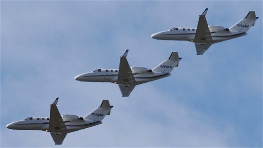 Cessna 525 CitationJet 1 N260AM from Weeze Airport (4200 ft.)