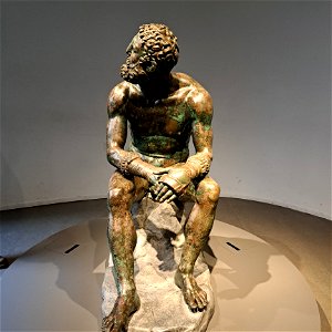 Front View Boxer at Rest Palazzo Massimo Rome Italy photo