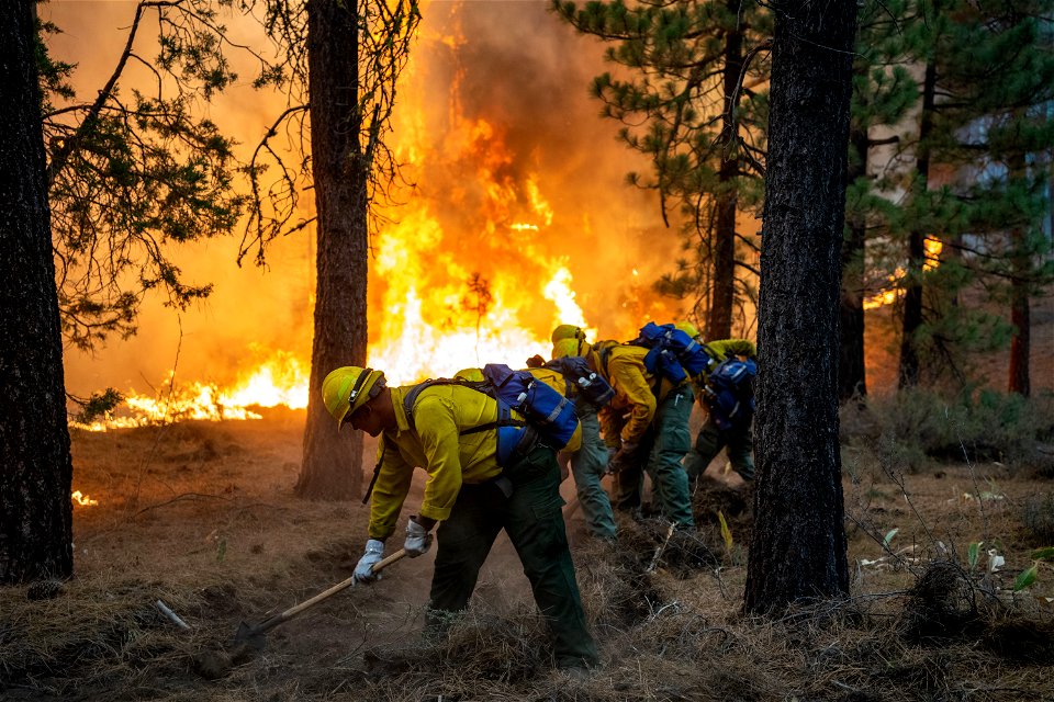 Soldiers on Dixie Fire