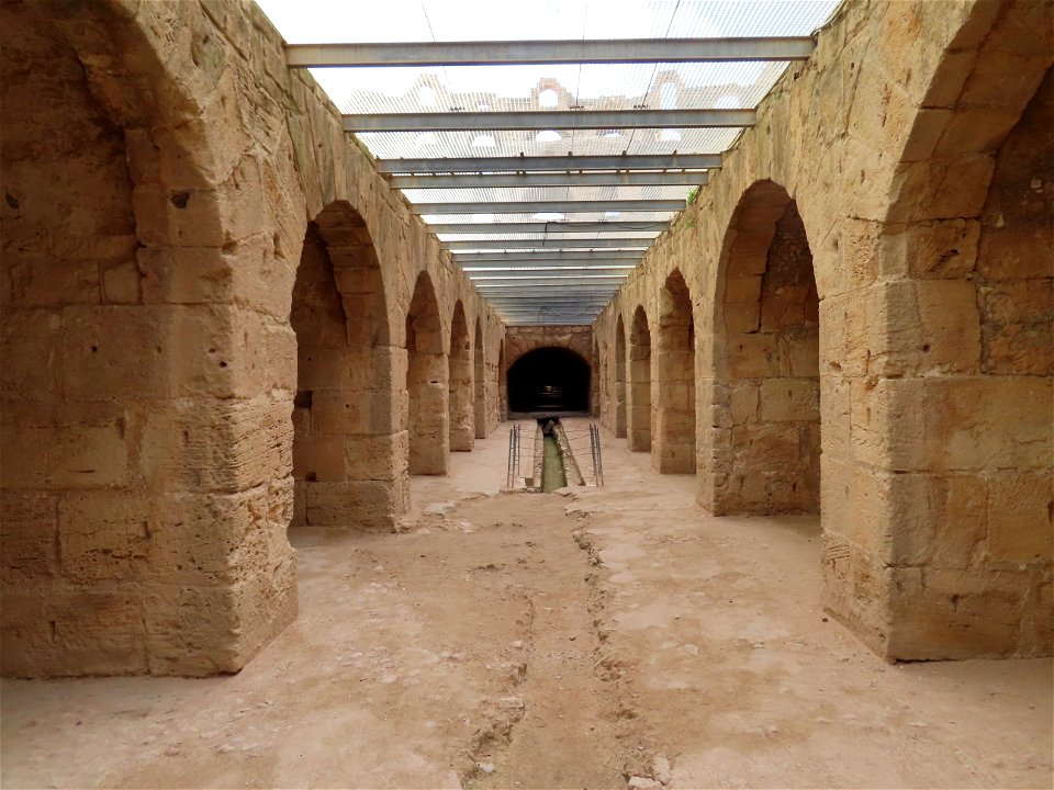 Underneath Amphitheatre of El Jem Tunisia